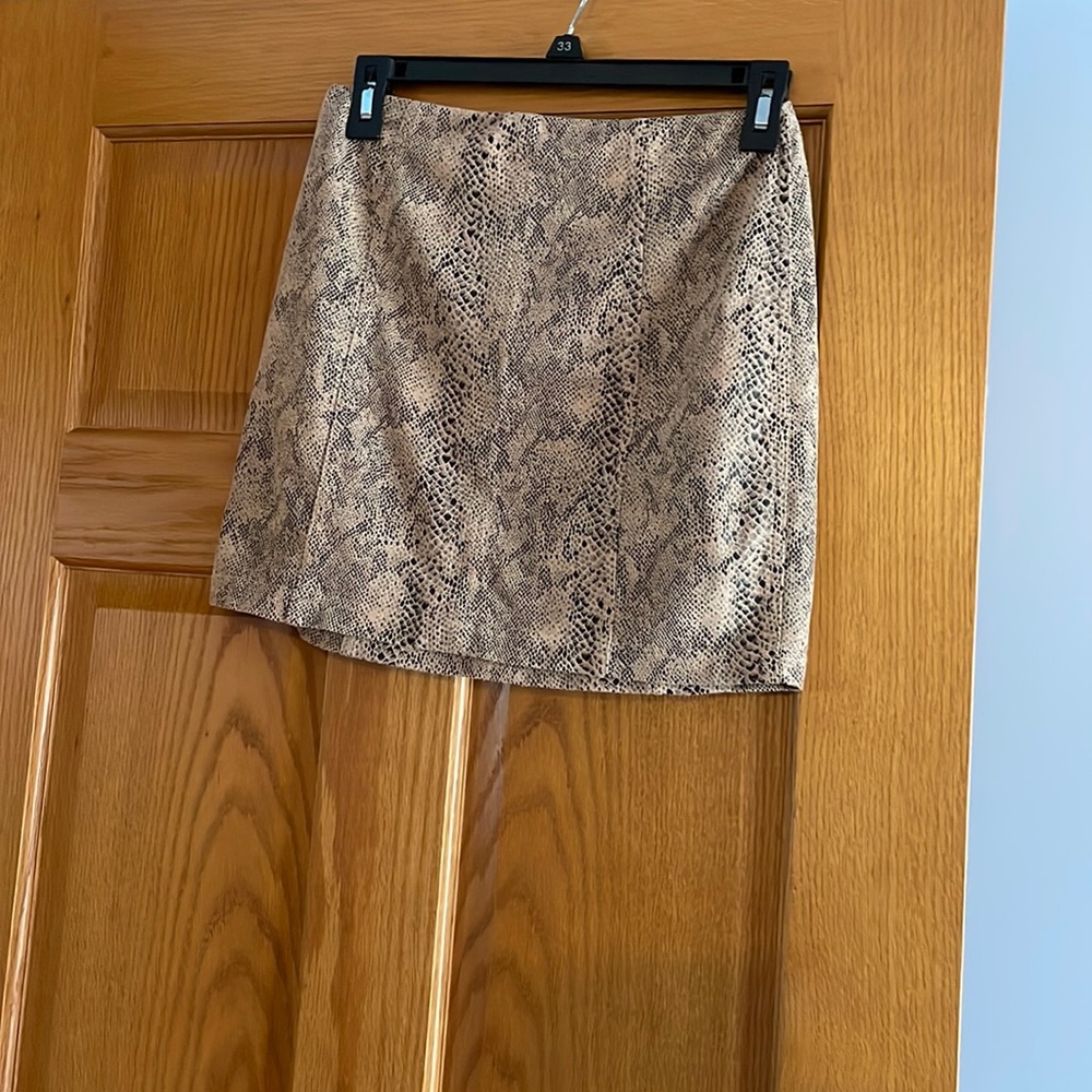 Wild Honey animal print mini skirt